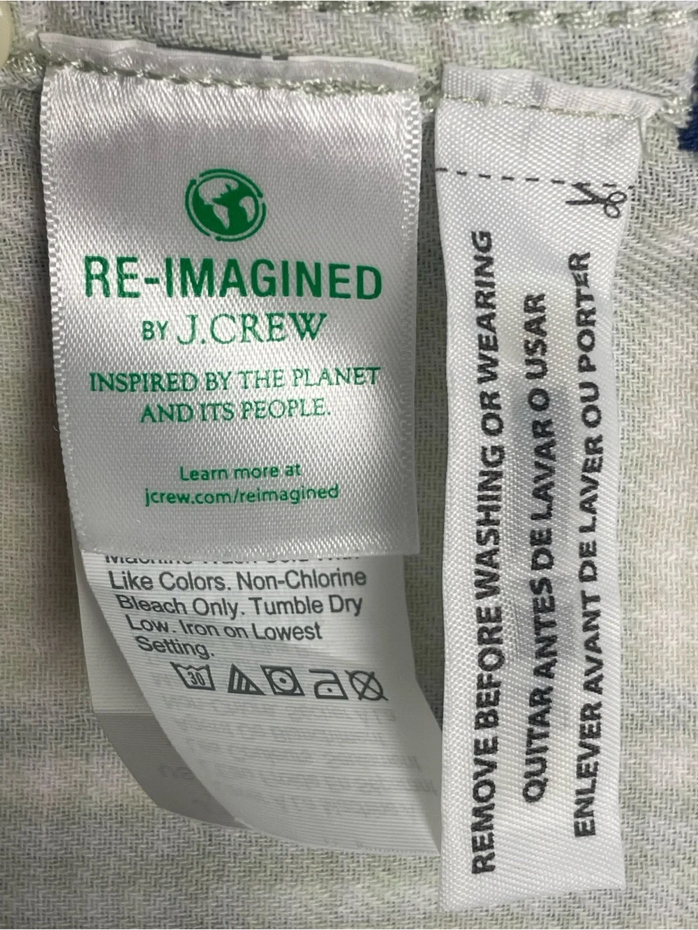 J. Crew Plaid Button-Up Shirt in Cream and Pink
